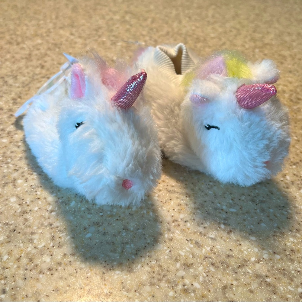 Little Me Unicorn Slippers 0-6 months  NWT